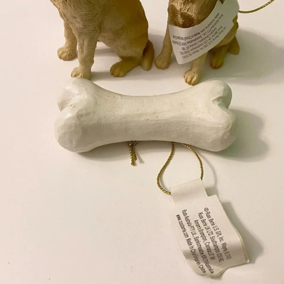 Russ Berrie Lot of  3 Encore Christmas Ornaments Yellow Labrador and Bone - Picture 6 of 9